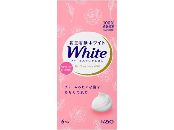 KAO 花王石鹸ホワイト アロマティック・ローズの香り 普通サイズ 6コ箱 1箱（ご注文単位1箱)【直送品】