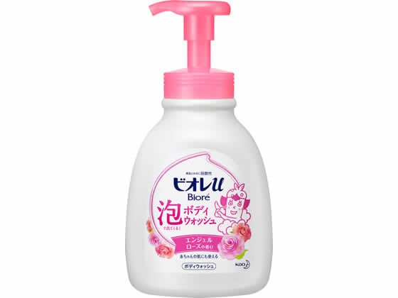 【直送品】KAO ビオレu泡で出てくるボディウォッシュ ローズ ポンプ 600ml 1本（ご注文単位1本)