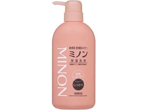 >第一三共 ミノン 全身シャンプー しっとりタイプ本体450ml 1本（ご注文単位1本)【直送品】