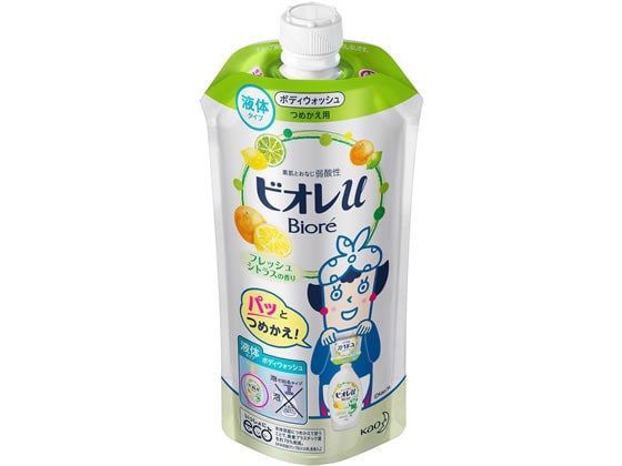 KAO ビオレu フレッシュシトラスの香り つめかえ用 340ml 1個（ご注文単位1個)【直送品】