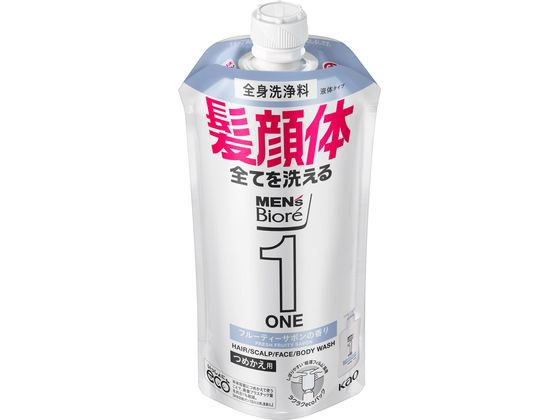 >KAO メンズビオレ 1 ONE 全身洗浄料フルーティサボン詰替340ml 1個（ご注文単位1個)【直送品】