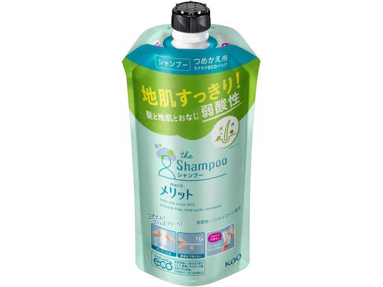 KAO メリット シャンプー つめかえ用 340ml 1個（ご注文単位1個)【直送品】