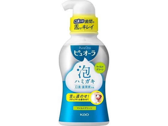 KAO 薬用ピュオーラ 泡で出てくるハミガキ マイルドグリーン 190ml 1本（ご注文単位1本)【直送品】