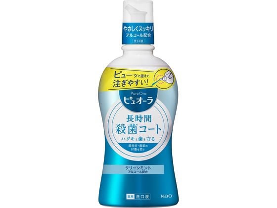 KAO 薬用ピュオーラ 洗口液 クリーンミント 420ml 1本（ご注文単位1本)【直送品】