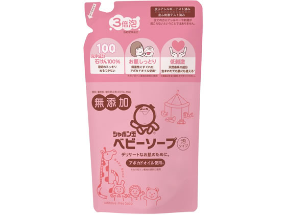 >シャボン玉販売 ベビーソープ 泡タイプ つめかえ用 400ml 1個（ご注文単位1個)【直送品】