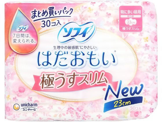 ユニ・チャーム ソフィ はだおもい 極うすスリム230特多い日羽付30コ 1パック（ご注文単位1パック)【直送品】