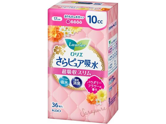 KAO ロリエさらピュア吸水 超吸収スリム10cc パウダリーフラワー36枚 1パック（ご注文単位1パック)【直送品】