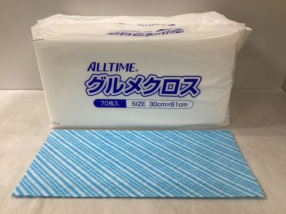 東京メディカル グルメクロス 厚口 30×61cm ブルー 70枚 1箱（ご注文単位1箱)【直送品】