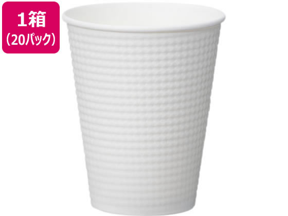 【直送品】エンボスカップ ホワイト260ml 50個入 20パック 1箱（ご注文単位1箱)