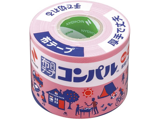 【直送品】ニチバン 布粘着テープ コンパル ピンク 50mm×10m CPN11-50 1巻（ご注文単位1巻)