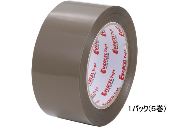 【直送品】セキスイ エバーセルOPPテープ 90μ 50mm×50m 茶 5巻 830NEV 1パック（ご注文単位1パック)