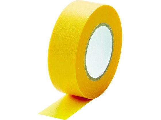 TRUSCO 建築塗装用マスキングテープ 幅18mm長さ18m 7巻 黄 1パック（ご注文単位1パック)【直送品】