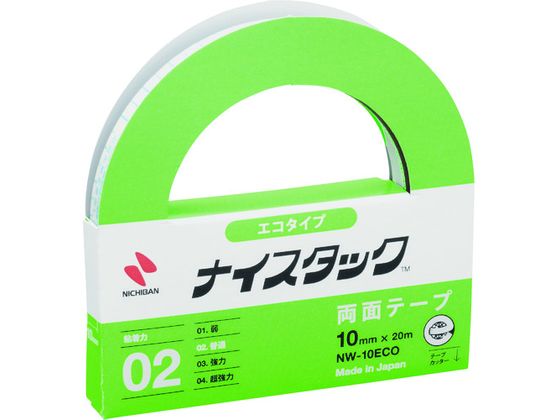 【直送品】ニチバン 両面テープ ナイスタックNW-10ECO 10mm×20m 大巻 1巻（ご注文単位1巻)