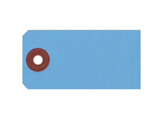 【直送品】ゴークラ カラー豆荷札 針金荷札 ブルー 2000枚 ニ-C10 1箱（ご注文単位1箱)