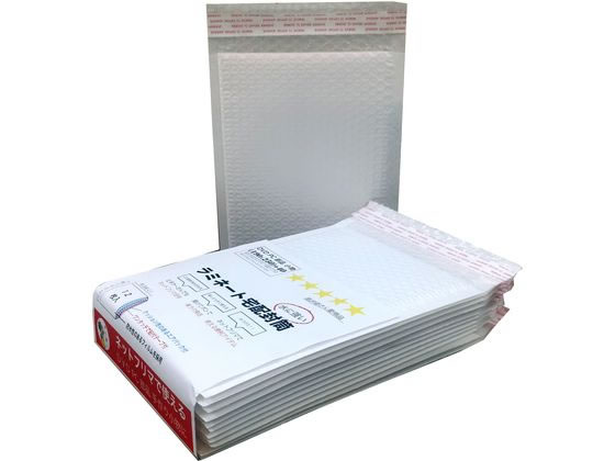 【直送品】ラミネート宅配封筒 白 DVDサイズ 12枚入×5パック 1箱（ご注文単位1箱)