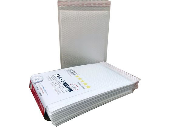 >【直送品】ラミネート宅配封筒 白 ネコポスサイズ 10枚入×5パック 1箱（ご注文単位1箱)