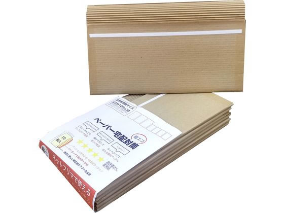 【直送品】ペーパー宅配封筒 定型郵便サイズ 10枚×10パック 1箱（ご注文単位1箱)