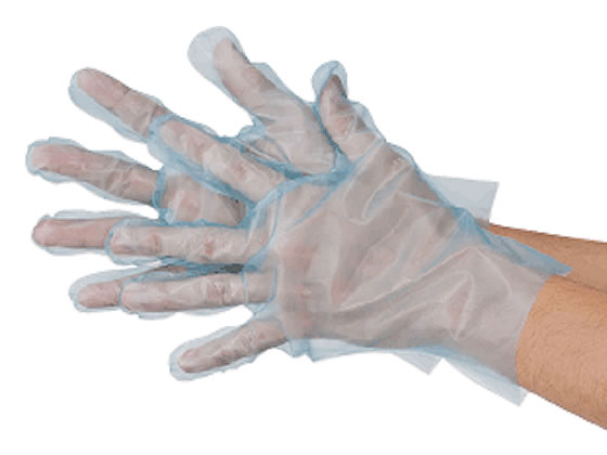 川西工業 ポリエチレン手袋 フィットタイプ外エンボス ブルー Mサイズ 1パック（ご注文単位1パック)【直送品】
