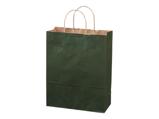 【直送品】カラー紙手提げ袋 緑 S 50枚 1パック（ご注文単位1パック)