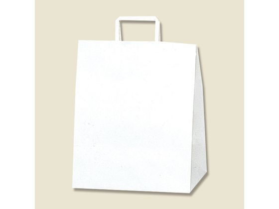 【直送品】ヘイコー 紙袋 H25チャームバッグ W2 平手 晒白無地 50枚 1パック（ご注文単位1パック)