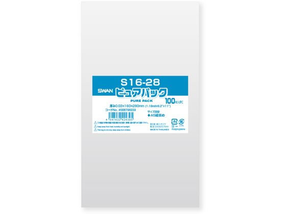 【直送品】シモジマ ピュアパックS 厚0.03×160×280 100枚 1パック（ご注文単位1パック)