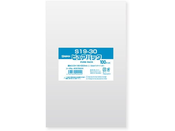 【直送品】シモジマ ピュアパックS 厚0.03×190×300 100枚 1パック（ご注文単位1パック)