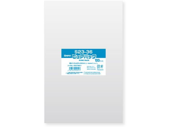 シモジマ ピュアパックS 厚0.03×230×360 100枚 1パック（ご注文単位1パック)【直送品】