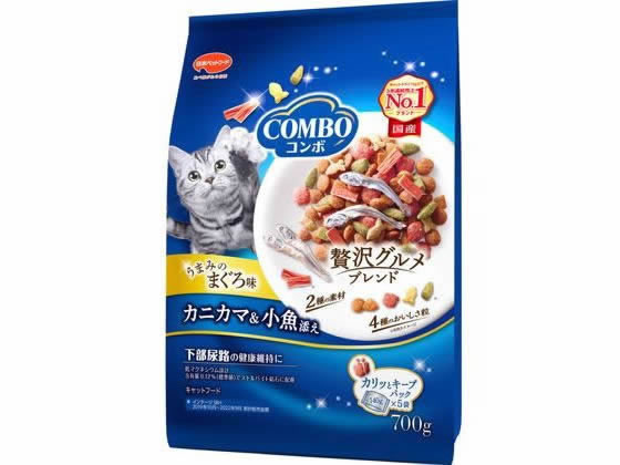 日本ペットフード コンボ キャット まぐろ味・カニカマ・小魚添え 700g 1袋（ご注文単位1袋)【直送品】