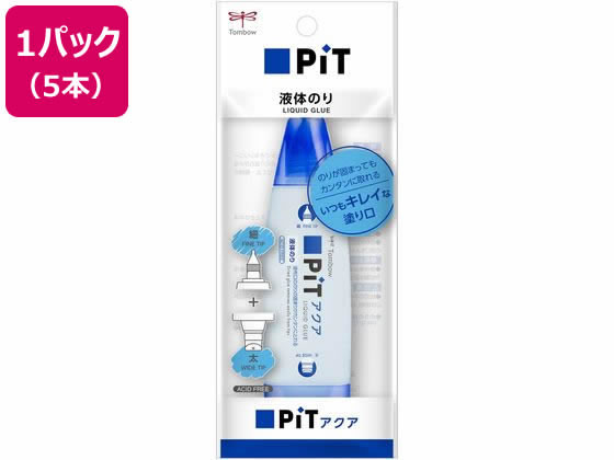 トンボ鉛筆 液体のり アクアピット 5本 HCA-112 1パック（ご注文単位1パック）【直送品】