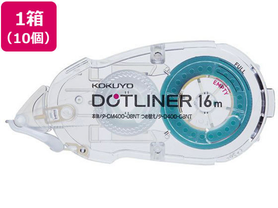 >コクヨ ドットライナー しっかり貼るタイプ詰替用テープ16m透明10個 1箱（ご注文単位1箱）【直送品】