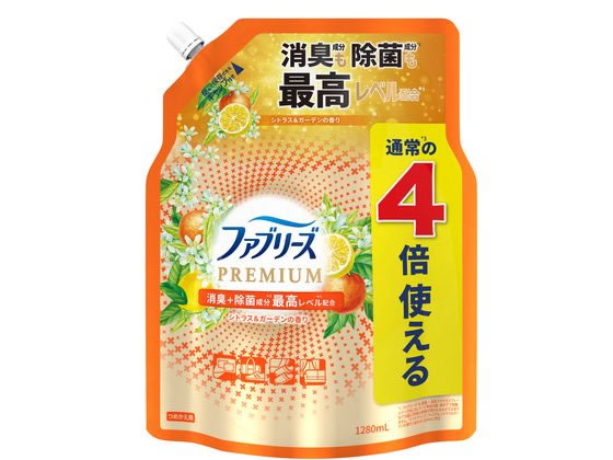 >P&G ファブリーズW除菌消臭プレミアム シトラス&ガーデン詰替1280mL 1個（ご注文単位1個）【直送品】