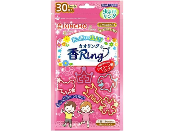 >金鳥 虫よけ カオリング ピンク 30個入(5種類×6個) 1パック（ご注文単位1パック）【直送品】