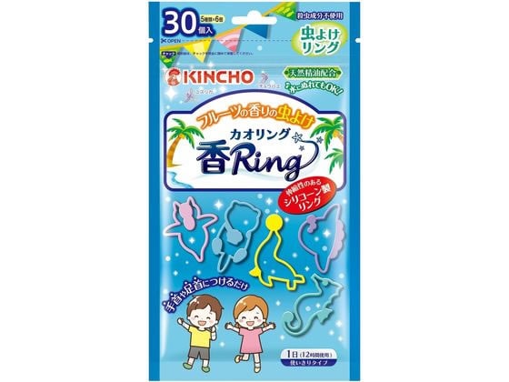 >金鳥 虫よけ カオリング ブルー 30個入(5種類×6個) 1パック（ご注文単位1パック）【直送品】