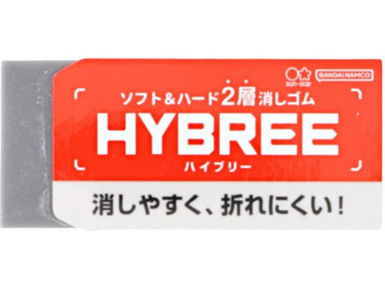 サンスター ソフト&ハード2層消しゴム HYBREE(ハイブリー) S4219554 1個（ご注文単位1個）【直送品】