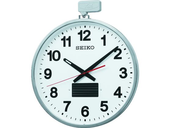 SEIKO ソーラー屋外用大型電波掛時計 527×450×78 金属枠 1個（ご注文単位1個）【直送品】