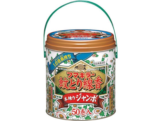 >フマキラー フマキラー 蚊取り線香 本練りジャンボ 50巻缶 1缶（ご注文単位1缶）【直送品】