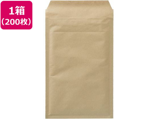 >ユニオンキャップ クッション封筒 茶 225×150mm 小物用 200枚 1箱（ご注文単位1箱）【直送品】