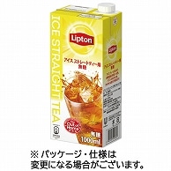 リプトン リキッドティー アイスストレートティー用 無糖 1L 紙パック 12本/箱 ※軽（ご注文単位1箱）【直送品】