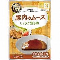 アルファフーズ UAA食品 美味しいやわらか食 豚肉のムース しょうが焼き風 50食/袋 ※軽（ご注文単位1袋）【直送品】