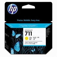 HP HP711 インクカートリッジ イエロー 29ml 染料系 CZ136A 3個/箱（ご注文単位1箱）【直送品】