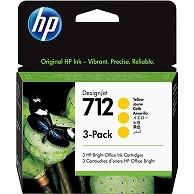 HP HP712 インクカートリッジ イエロー 29ml 3ED79A 3個/箱（ご注文単位1箱）【直送品】