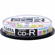 RiDATA データ用CD-R 700MB 1-52倍速 ホワイトワイドプリンタブル スピンドルケース CD-R700EXWP.10RT C 10枚/袋（ご注文単位1袋）【直送品】