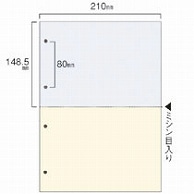 TANOSEE スマイル用LBP用紙 A4汎用カラー 2分割 4穴 500枚 2個/箱（ご注文単位1箱）【直送品】