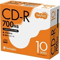 TANOSEE バーベイタム データ用CD-R 700MB 48倍速 ホワイトプリンタブル 5mmスリムケース SR80FP10T2 100枚/箱（ご注文単位1箱）【直送品】