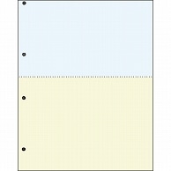 TANOSEE 汎用マルチタイププリンタ帳票 カラー用紙 A4 2分割 4穴 500枚 5冊/箱（ご注文単位1箱）【直送品】