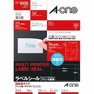 エーワン ラベルシール［プリンタ兼用］ 強粘着タイプ マット紙・ホワイト A4 10面 86.4×50.8mm 四辺余白付 78510 100枚/冊（ご注文単位1冊）【直送品】