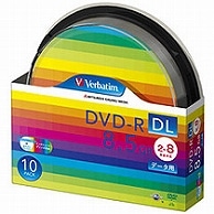 バーベイタム データ用DVD-R DL 8.5GB 2-8倍速 ホワイトワイドプリンタブル スピンドルケース DHR85HP10SV1 10枚/袋（ご注文単位1袋）【直送品】