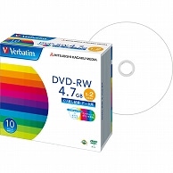 バーベイタム データ用DVD-RW 4.7GB 2倍速 ワイドプリンタブル 5mmスリムケース DHW47NP10V1 10枚/袋（ご注文単位1袋）【直送品】