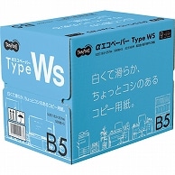 TANOSEE αエコペーパー タイプWS 白くて滑らか、ちょっとコシのあるコピー用紙。 B5 500枚 5冊/箱（ご注文単位1箱）【直送品】