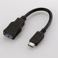 エレコム Type-C変換ケーブル ブラック USB3-AFCM01BK 1本（ご注文単位1本）【直送品】